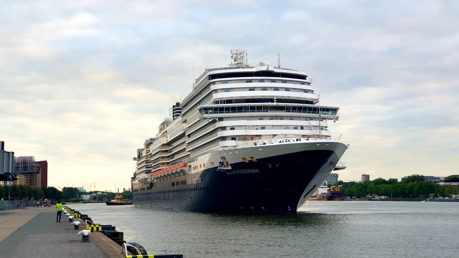 Cruise ship docked at Cruise Terminal Rotterdam