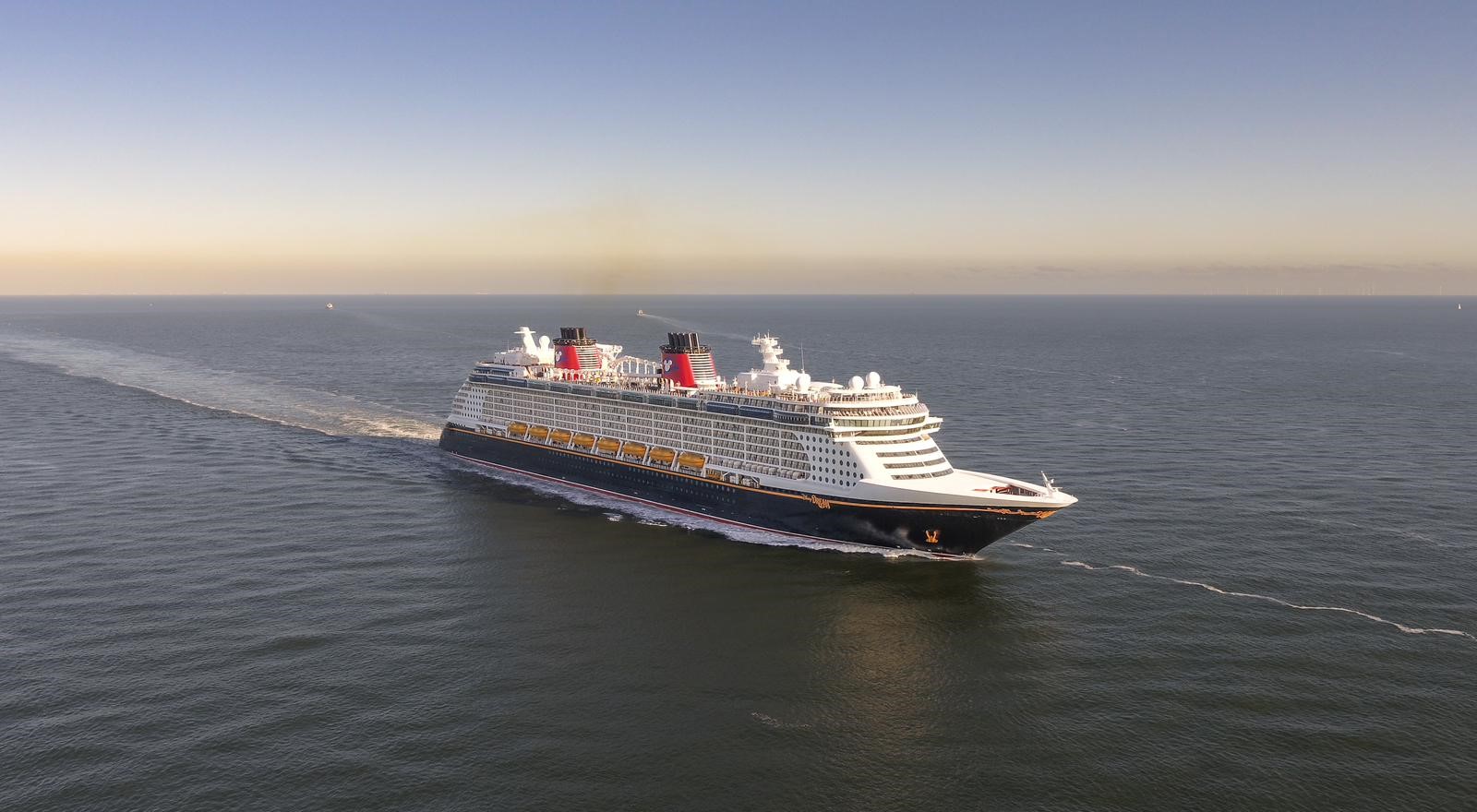 Cruise ship approaching Rotterdam